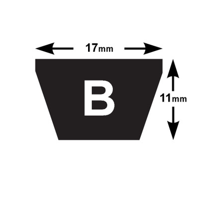 Dunlop White Flash B Section V Belts (17mm Top Width) B24-WHT-DUN - Dunlop 'White Flash' V Belts are manufactured using a combination of Natural and Styrene Butadiene Rubber